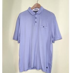 Ted Baker Classic Pocket Polo Shirt Mens 6/ XXL Blue Preppy Luxe Casual
